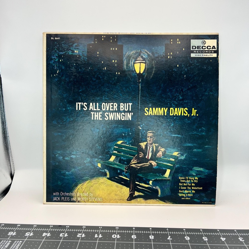 SAMMY DAVIS JR. IT'S ALL OVER BUT THE SWINGIN' Decca Records 1958 DL 8641 *RARE*